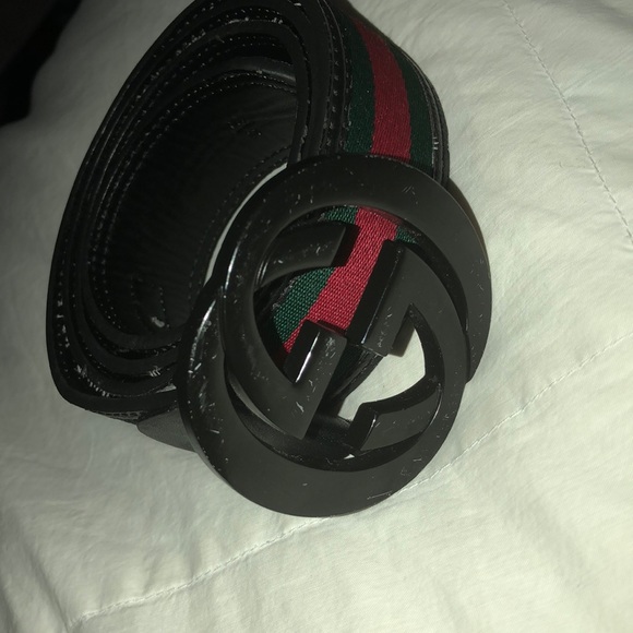 Green and red Gucci belt - Picture 1 of 2